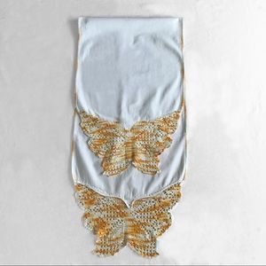 Vintage Butterfly Crochet Table Runner